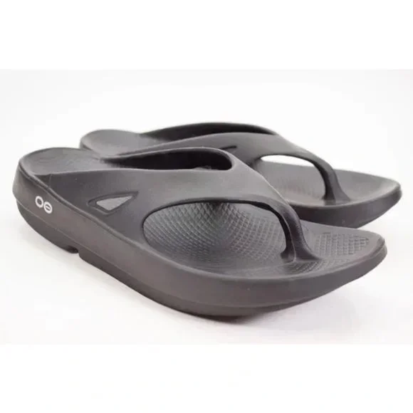 OOFOS | Shoes | Oofos Ooriginal Black Recovery Thong Sandals Flip